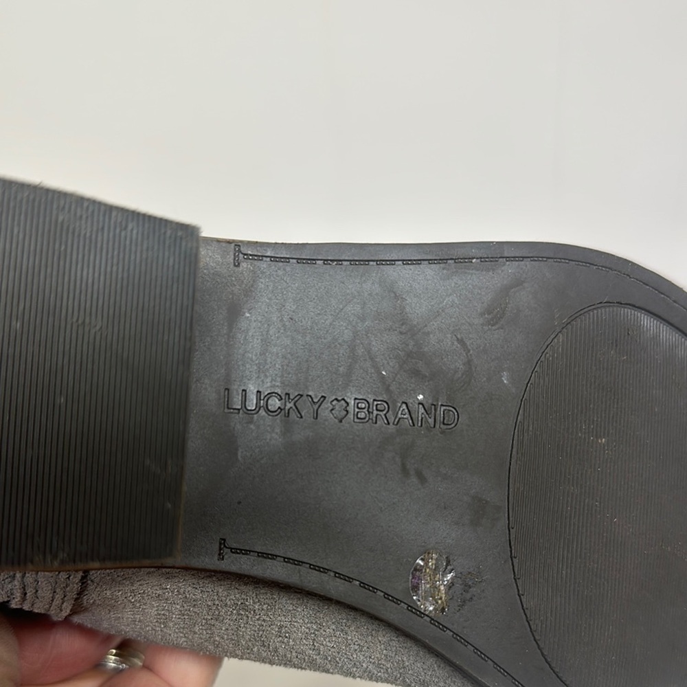 Lucky Brand Gray Suede Chelsea Boots - Picture 7 of 16